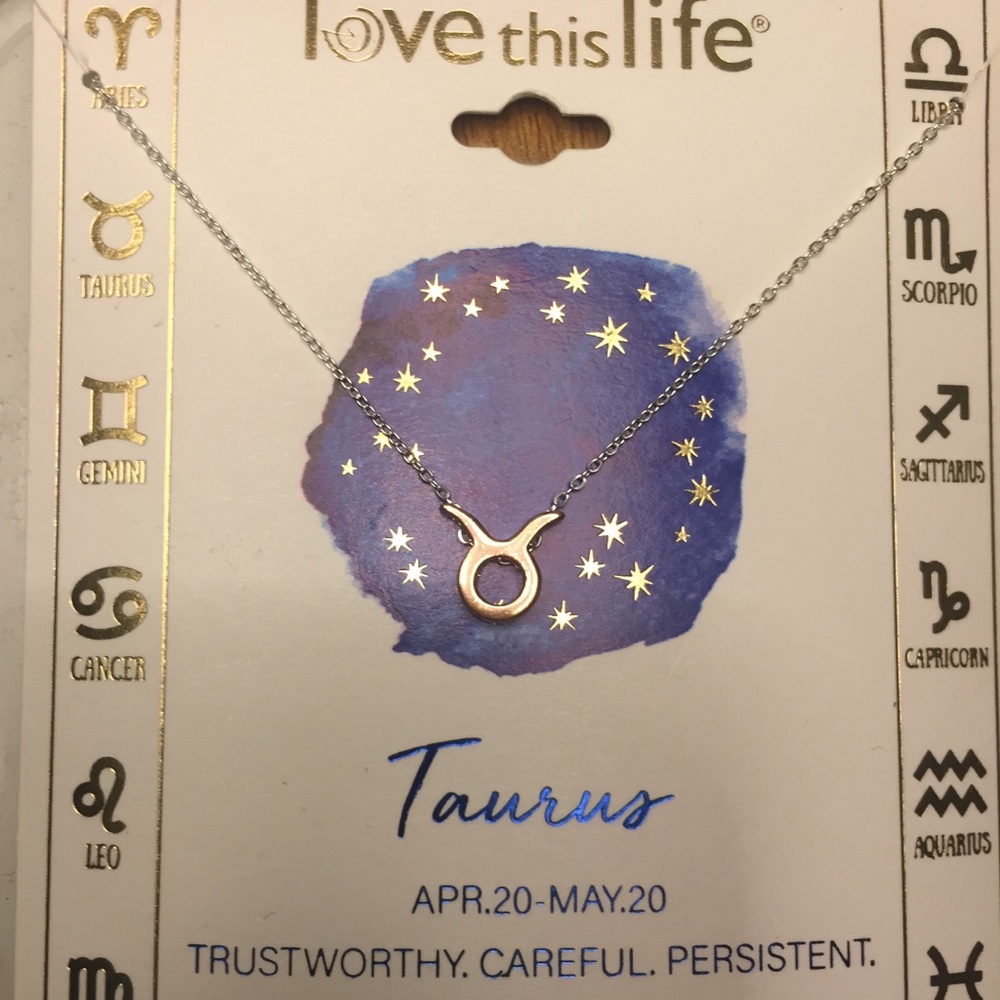 Zodiac Taurus pendant necklace
